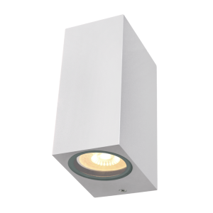 Aplique IP44 Alumínio 2x GU10 Branco