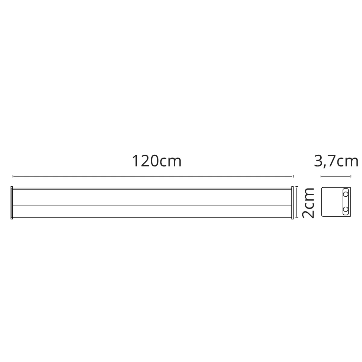 Régua AXINITE 120cm 16W LED 1440lm 4000K Branco - Image 4