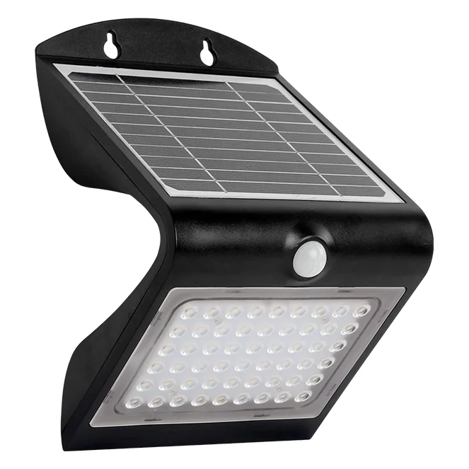 Aplique solar SOLARIS IP65 4W 500lm LED 4000K+LED traseiro 4000K Preto - Image 2