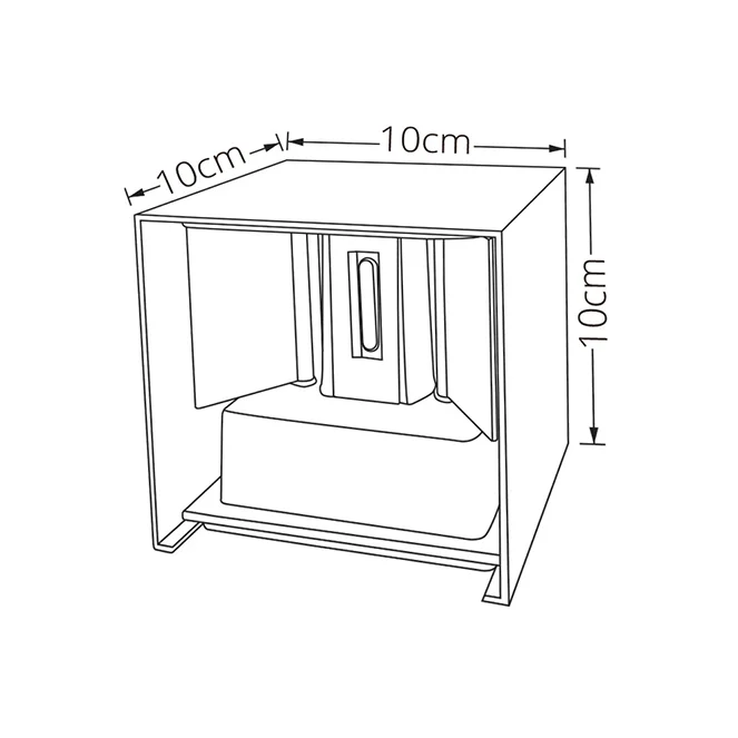 Aplique SOR IP65 2x5W LED CCT 3000/4000/6500K C.10xL.10xAlt.10cm Antracite - Image 4
