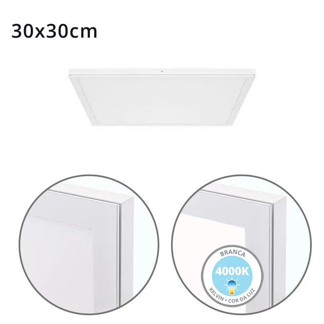 Painel de superfície VOLTAIRE 30×30 24W LED 1920lm 4000K Branco - Image 2