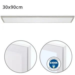 Painel de superfície VOLTAIRE 30×90 72W LED 5760lm 6400K Níquel