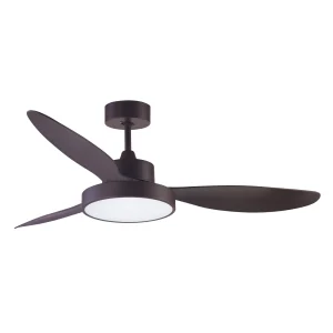 Ventoinha de tecto TULUM castanha, 3 palas, 25W LED 3000|4000|6000K