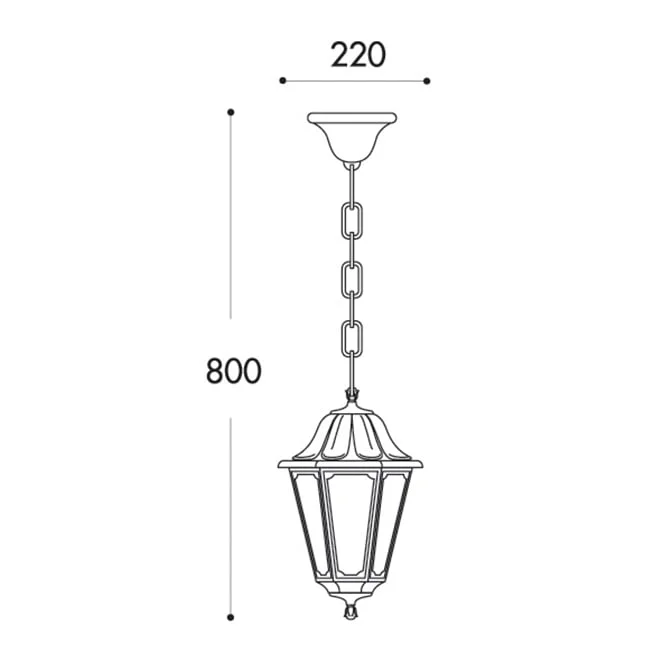 Suspensão ANNA 1xE27 IP55 Alt.80xD.22cm resina branca - Image 3