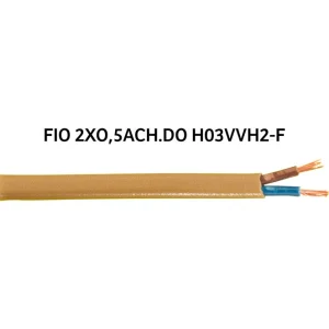 Cabo Achatado 2X0,5mm² Dourado