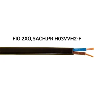 Cabo Achatado 2X0,5mm² Preto