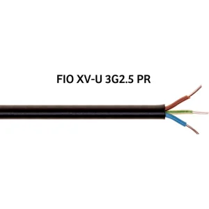 Cabo rígido XV 3G2,5mm² 0,6/1 KV Preto – Rolo 100mt