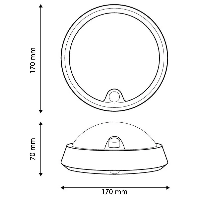 Aplique SPHERE redondo com Sensor IP64 12W LED 960lm 6000K Branco - Image 6