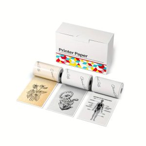 3 Rolos Papel 53mm Autocolante Misto para ST02/SM02